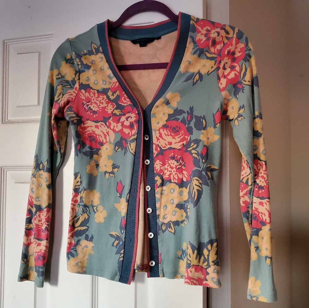 Boden Size 8 Floral Cardigan